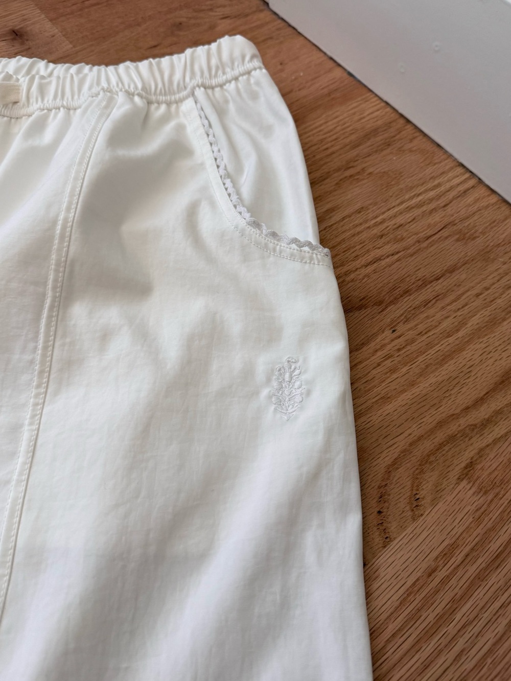 LIKE NEW Free People Movement Wish It Wide Leg Pant White Elastic Waist Medium - Picture 12 of 14